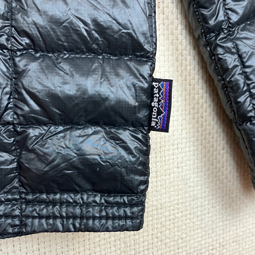 Patagonia Ultralight Down 1/2 Zip Pullover Shirt Jacket Men's Small Black - Picture 7 of 16